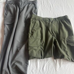 Goodfellow Men's Medium Gray and Green Cargo Jogger Pants 2-pack